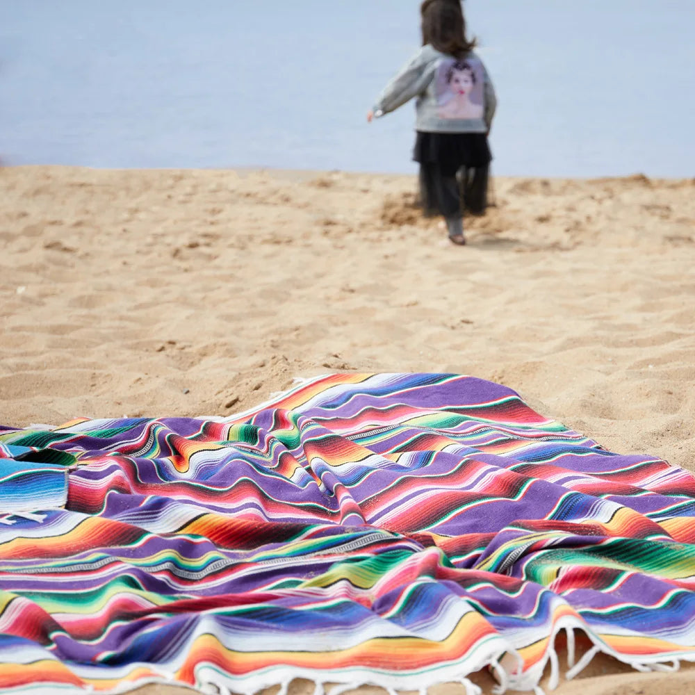 Boho Vibrant Mexicansk Serape Tæppe