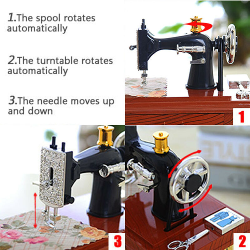 Mini Craft Retro Symaskine Dekoration