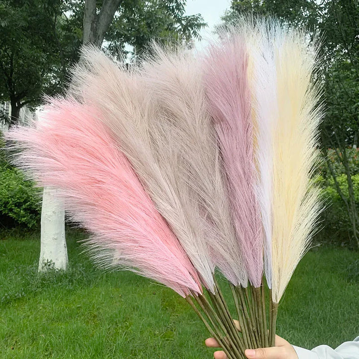 5 stk 100 cm Kunstig Pampas Græs Tørret Blomster Bouquet Bryllup Fest Dekoration Hjem Rum DIY Kunstige Planter Dekorationsmaterialer