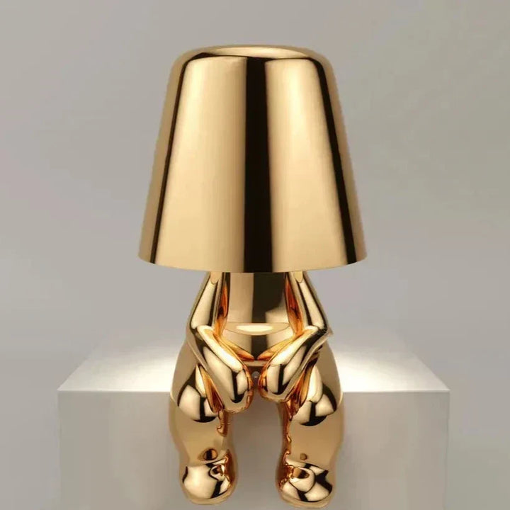 Golden Man LED Tænker Bordlampe – Legende Natbordlampe til Soveværelse &amp; Dekor
