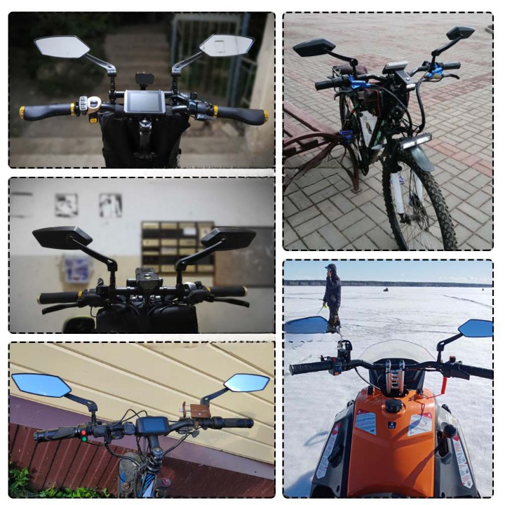 360° bakspejl til cykel med styrmontering |