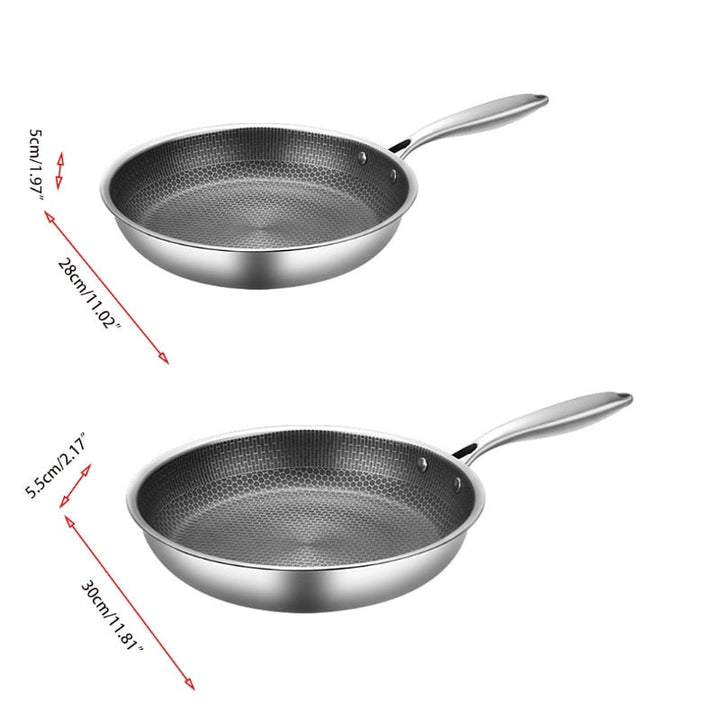 KitchenPro | Non-stick rustfrit stål stegepande