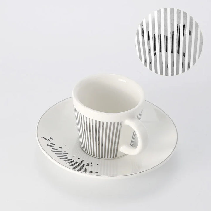 Kreativ dynamisk SLR kop Leopard anamorfisk zebra kop Luycho kaffe te kop sæt med underlag 90ml-225ml