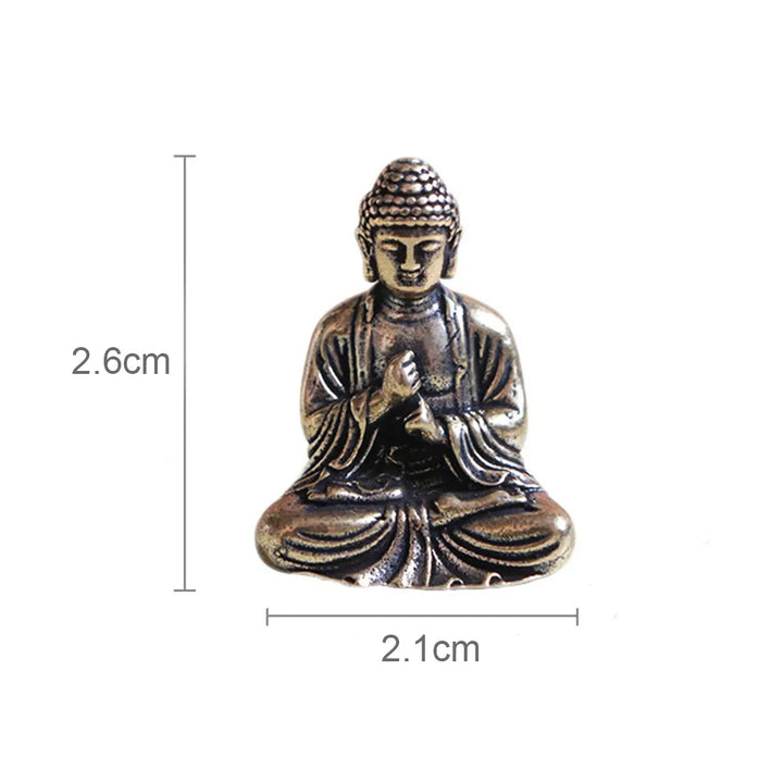 10 stk mini messing siddende Buddha statue figur til rejse buddhisme tilbedelse hjem kontor skrivebordsdekoration