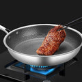 Premium Rustfrit Stål Stegepande med Non-Stick Pixel Teknologi – Perfekt til Sund Stegning