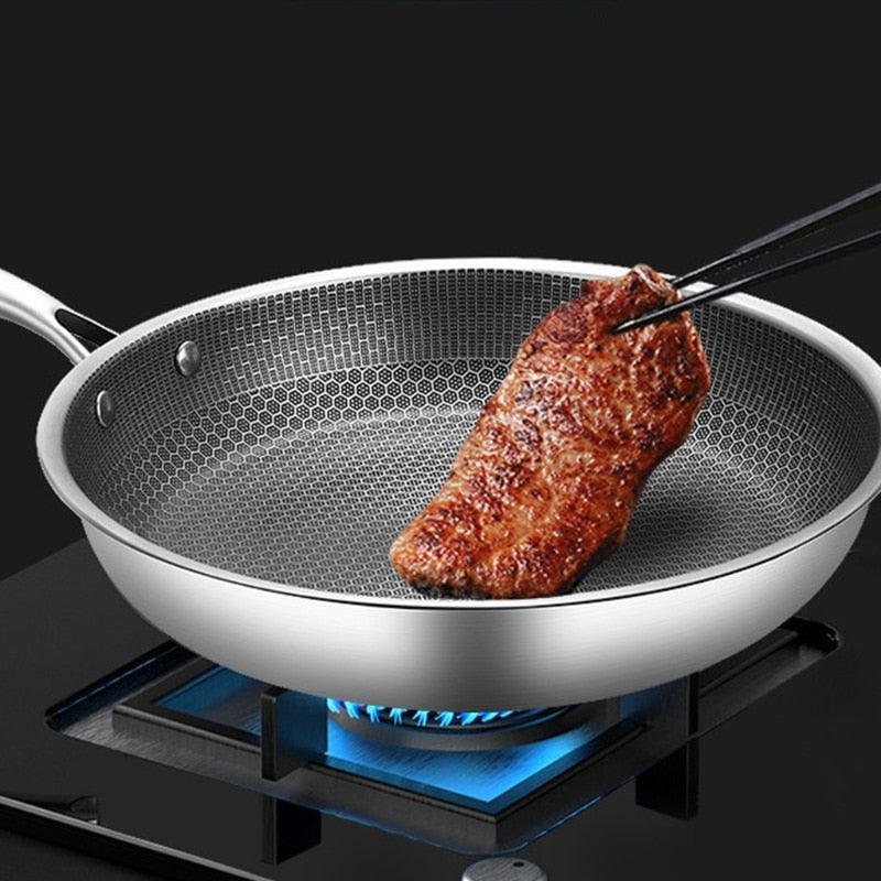 KitchenPro | Non-stick rustfrit stål stegepande
