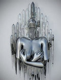 Metal Figur Statuer Stilarter Abstrakt Lærred Maleri Par Vægkunst Kærlighed Skulptur Plakat Print Hjem Dekor Living Room Gaver
