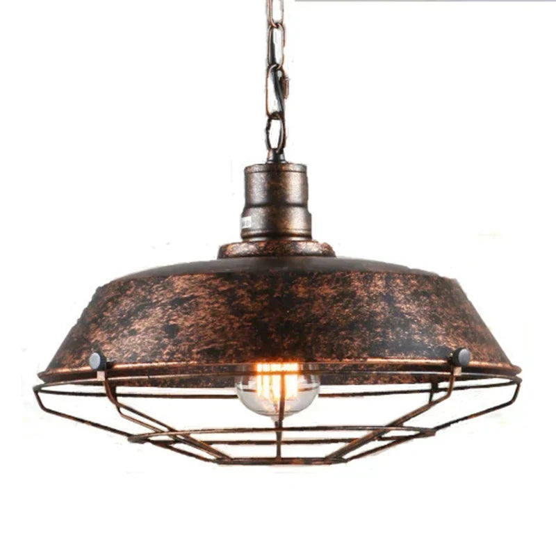 Vintage Loft Pendelampe: Industriel Retro Jern Loftlampe Chandelier til Stue, Restaurant, Bar, Køkken