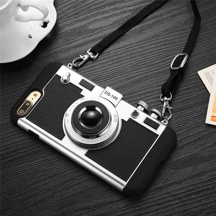 3D Retro Kamera Telefon Etui