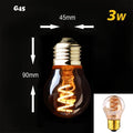 Dimmbar Vintage LED Pære (3W, E27 Base) - Gylden Spiral Filament til Kranse & Dekorativ Belysning