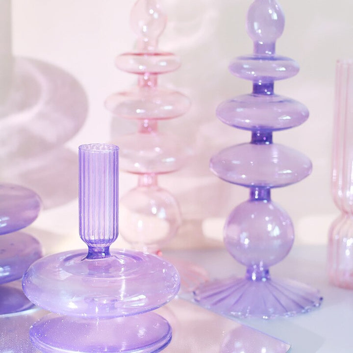 Lilla Lysestage lavet af Glas