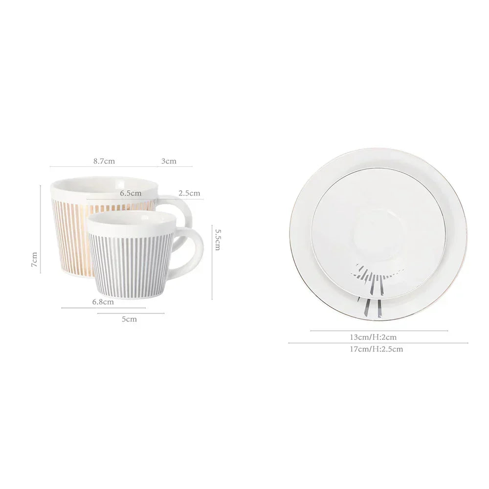 Kreativ dynamisk SLR kop Leopard anamorfisk zebra kop Luycho kaffe te kop sæt med underlag 90ml-225ml