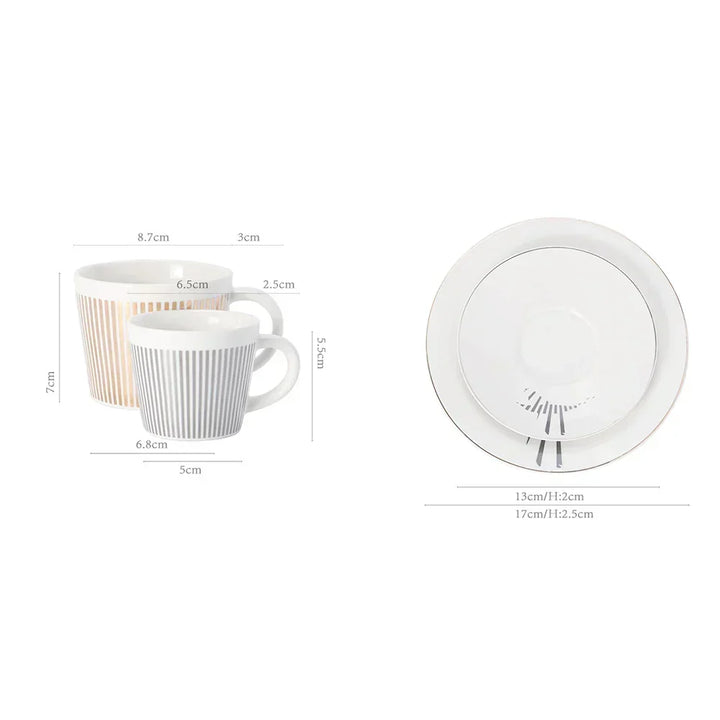 Kreativ dynamisk SLR kop Leopard anamorfisk zebra kop Luycho kaffe te kop sæt med underlag 90ml-225ml