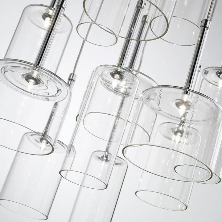 Pendellampe til spisebordet lavet af glas