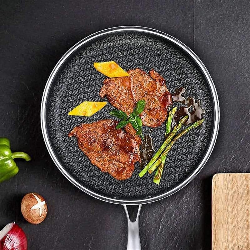 KitchenPro | Non-stick rustfrit stål stegepande
