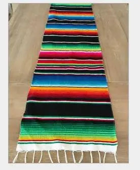 Boho Vibrant Mexicansk Serape Tæppe