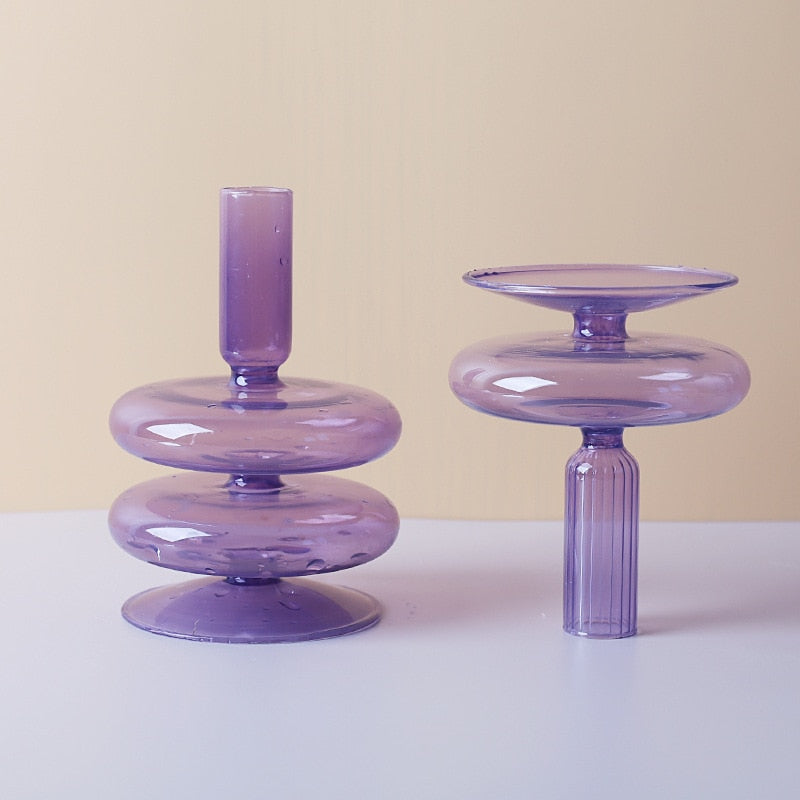Lilla Lysestage lavet af Glas