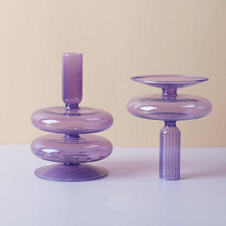 Lilla Lysestage lavet af Glas
