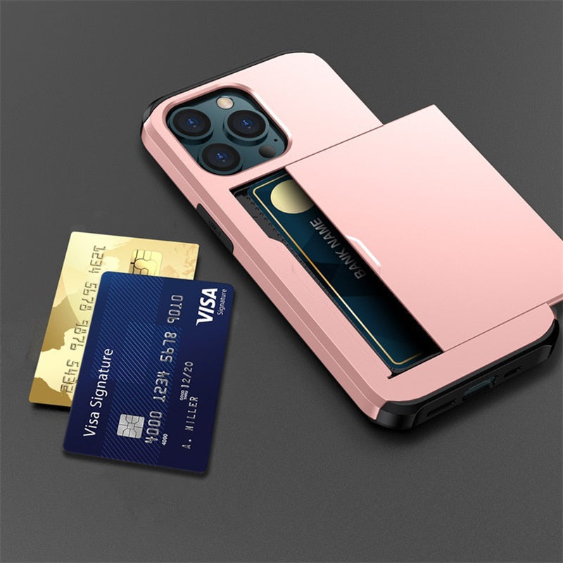 Business Armor Slide Wallet iPhone Cover