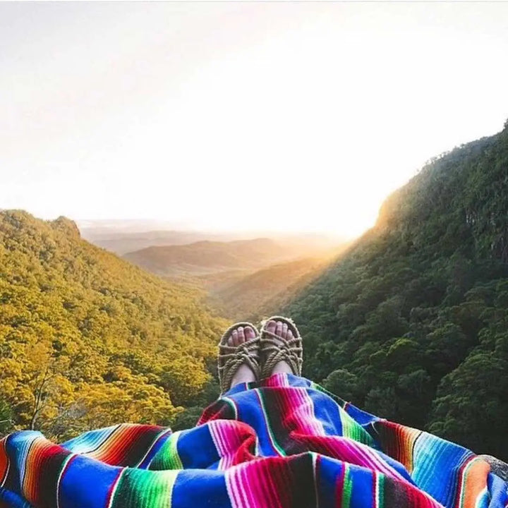 Boho Vibrant Mexicansk Serape Tæppe