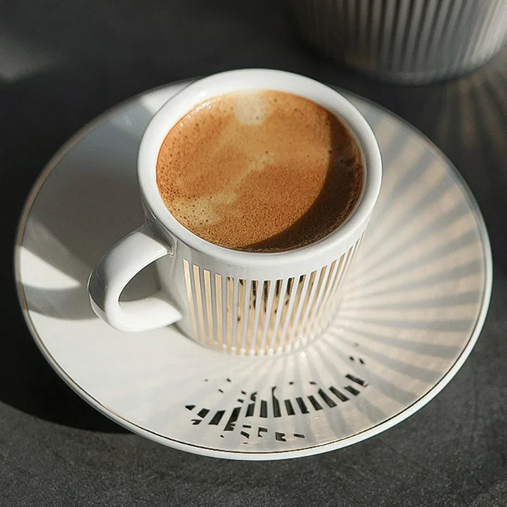 Kreativ dynamisk SLR kop Leopard anamorfisk zebra kop Luycho kaffe te kop sæt med underlag 90ml-225ml