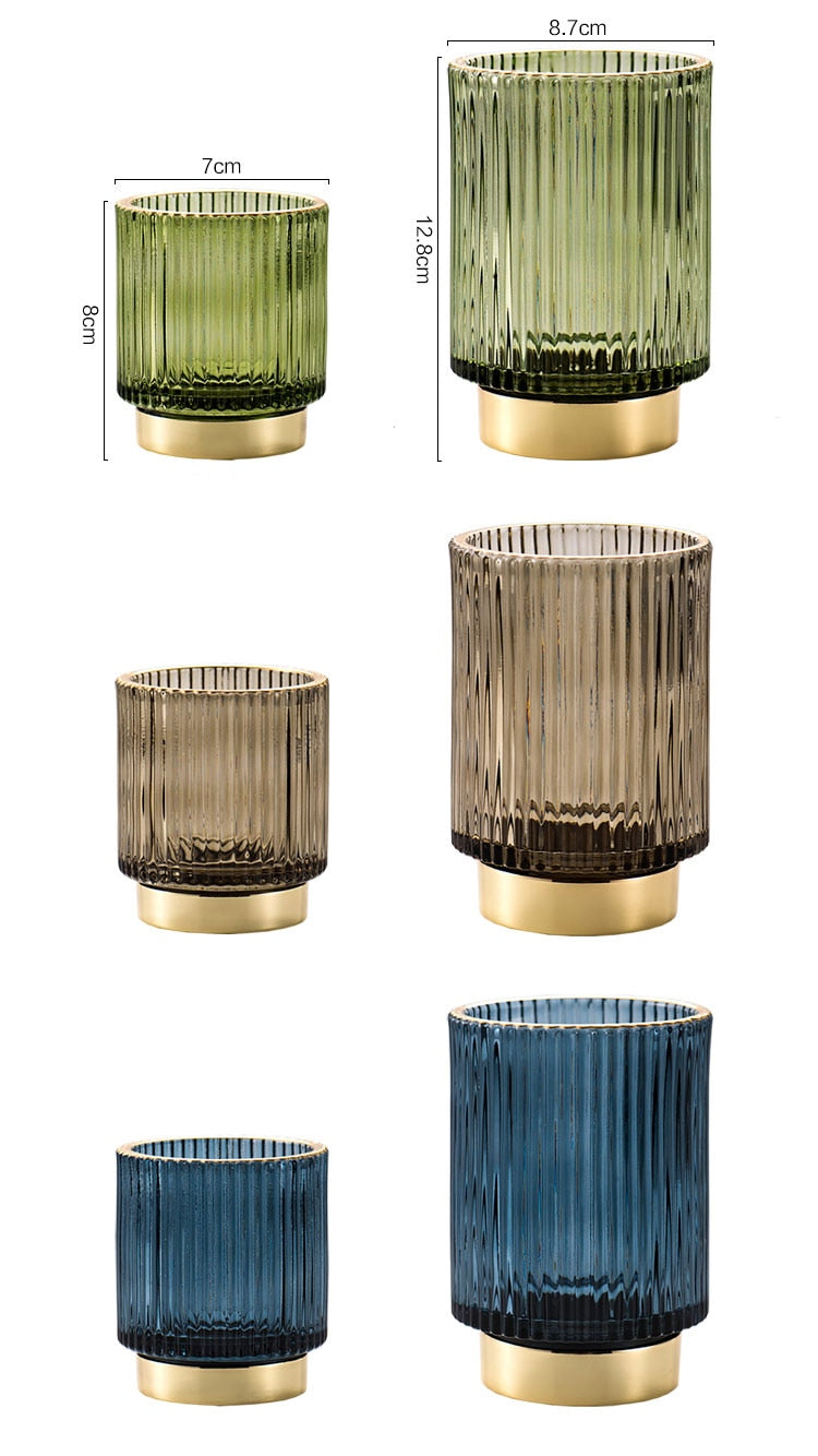 Elise Guldfolie Glas Makeup Holder &amp; Organizer