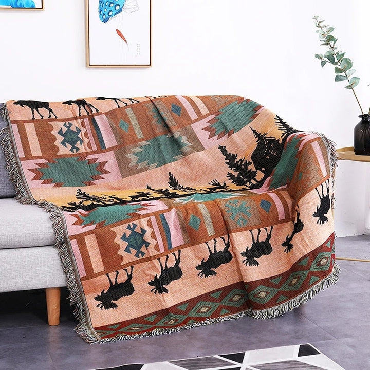 Vintage Græskar Sofa Cover tæppe |