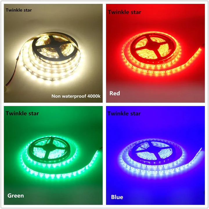 Vandtæt 5M LED strip lys i varmt og koldt hvid