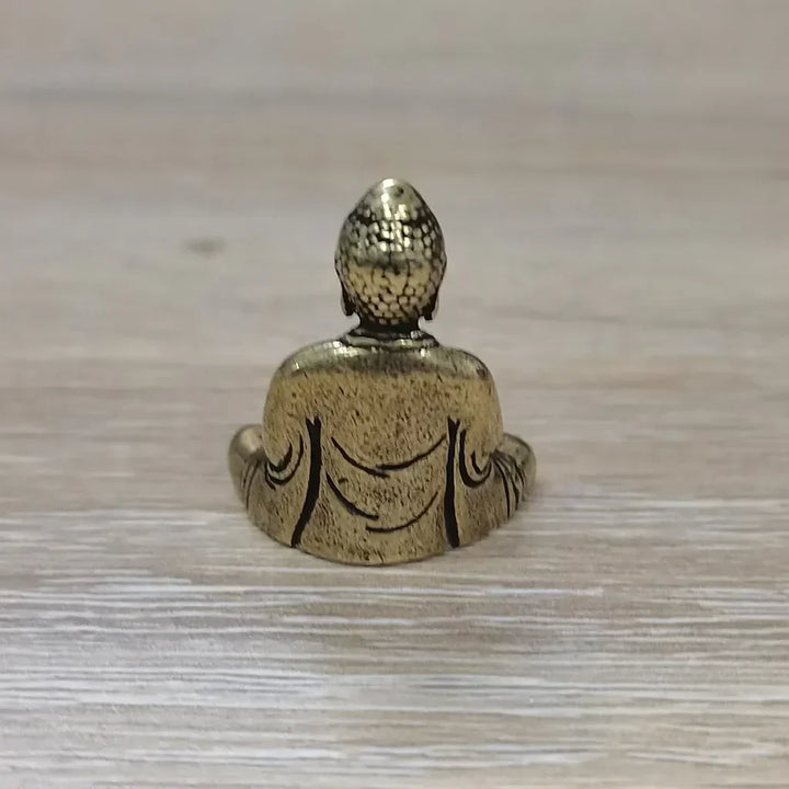 10 stk mini messing siddende Buddha statue figur til rejse buddhisme tilbedelse hjem kontor skrivebordsdekoration