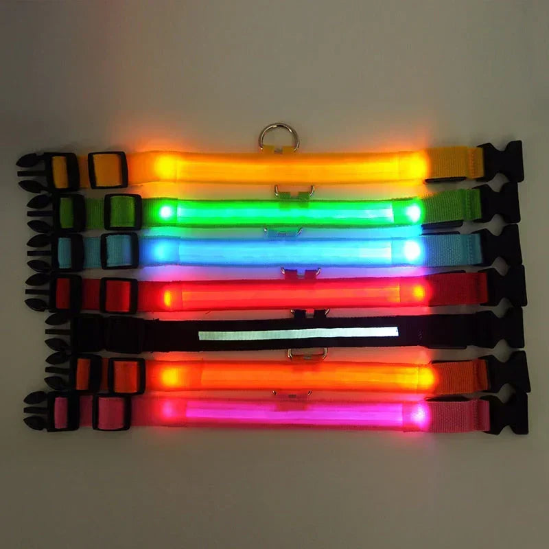GlowPets LED Halsbånd – Sikkerhed &amp; Synlighed for Kæledyr