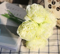 Stort Peony Silke Blomsterbuket Sæt