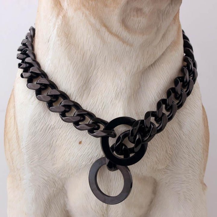 Store Hip Hop Kæder Hundehalsbånd 15mm