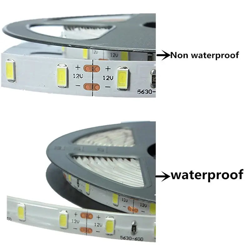 Vandtæt 5M LED strip lys i varmt og koldt hvid