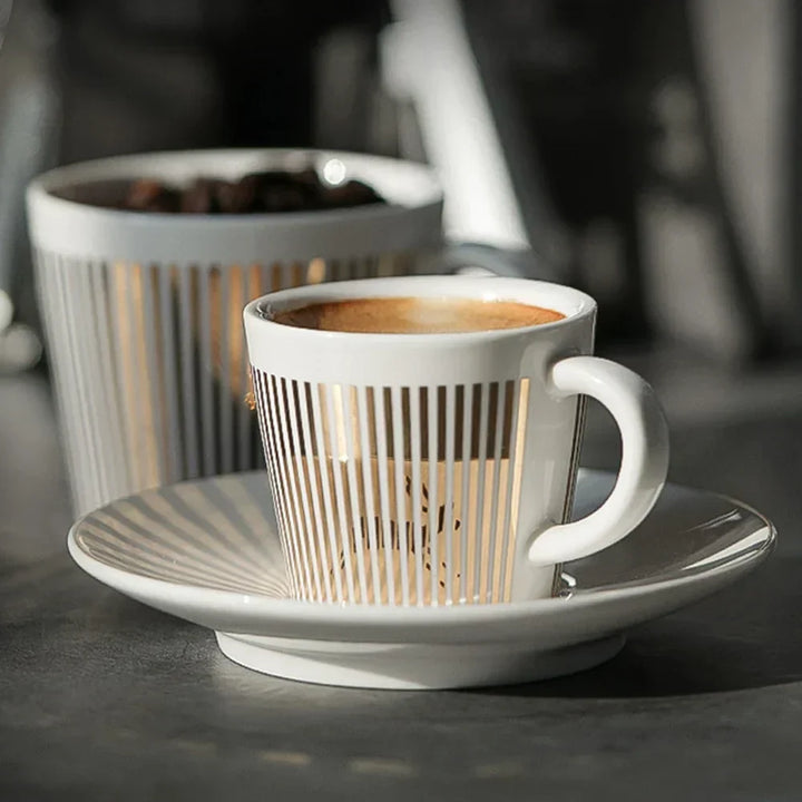 Kreativ dynamisk SLR kop Leopard anamorfisk zebra kop Luycho kaffe te kop sæt med underlag 90ml-225ml