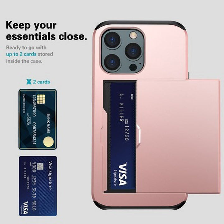 Business Armor Slide Wallet iPhone Cover
