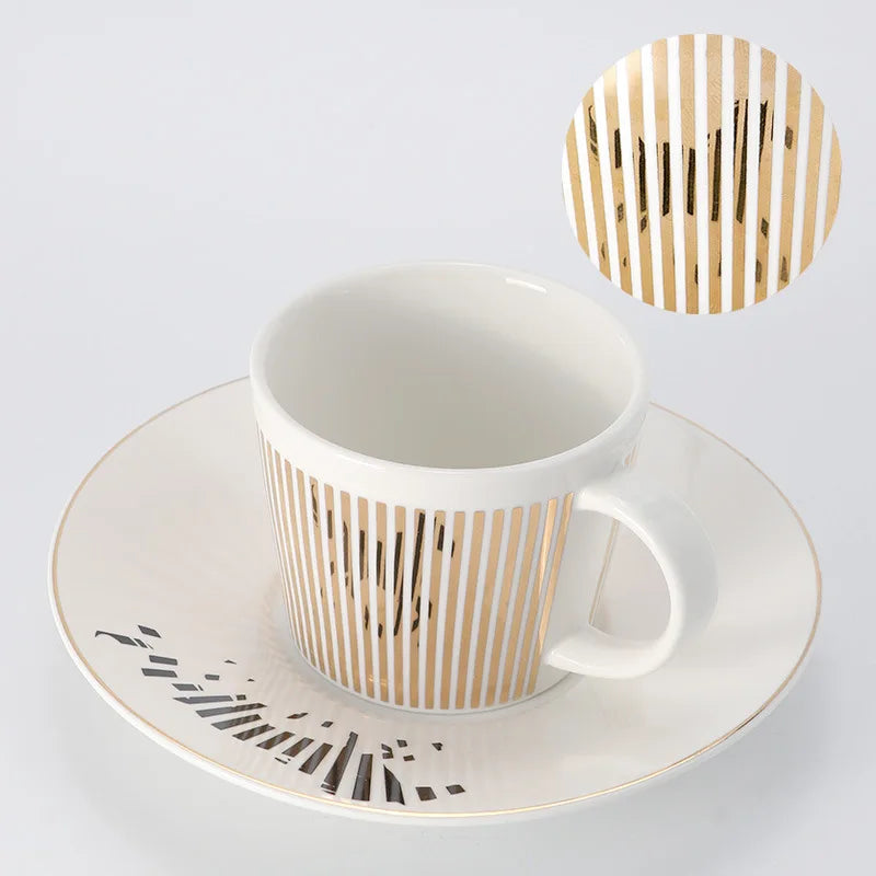 Kreativ dynamisk SLR kop Leopard anamorfisk zebra kop Luycho kaffe te kop sæt med underlag 90ml-225ml