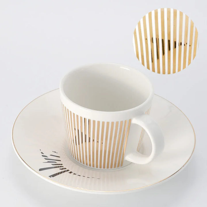 Kreativ dynamisk SLR kop Leopard anamorfisk zebra kop Luycho kaffe te kop sæt med underlag 90ml-225ml