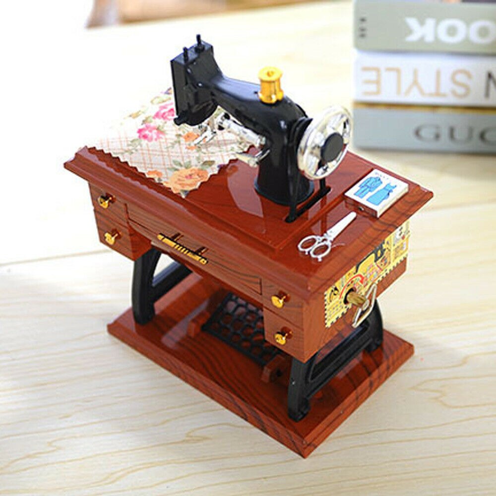 Mini Craft Retro Symaskine Dekoration