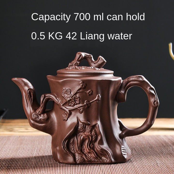 Stort Kapacitet Hjemmelavet Lilla Sand Teekande Kinesisk Te Sæt Yixing Zisha Zhu Ler Bold Filter Boble Teekande Måne Potte