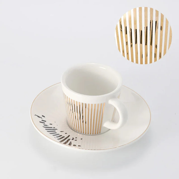Kreativ dynamisk SLR kop Leopard anamorfisk zebra kop Luycho kaffe te kop sæt med underlag 90ml-225ml