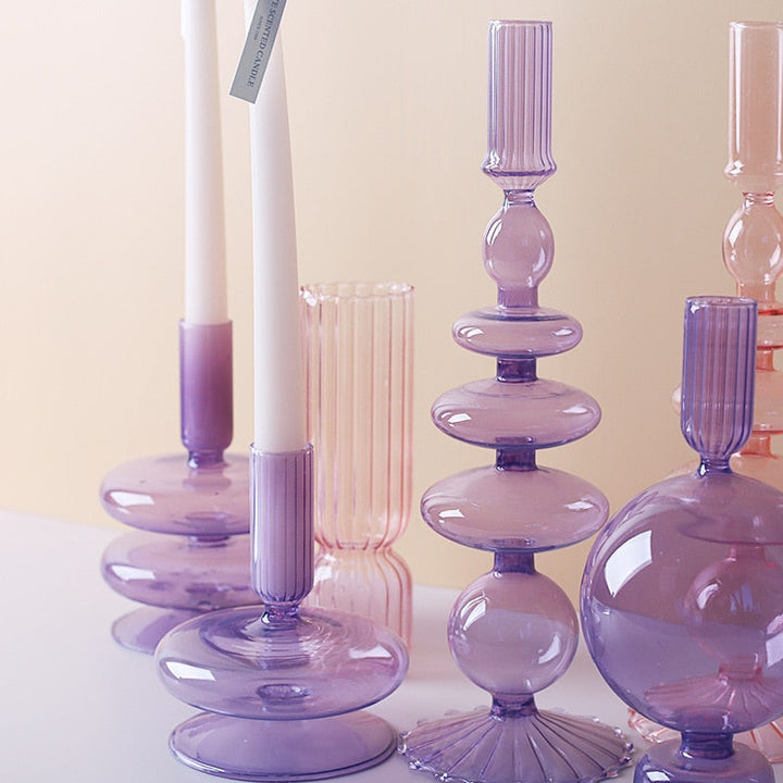 Lilla Lysestage lavet af Glas