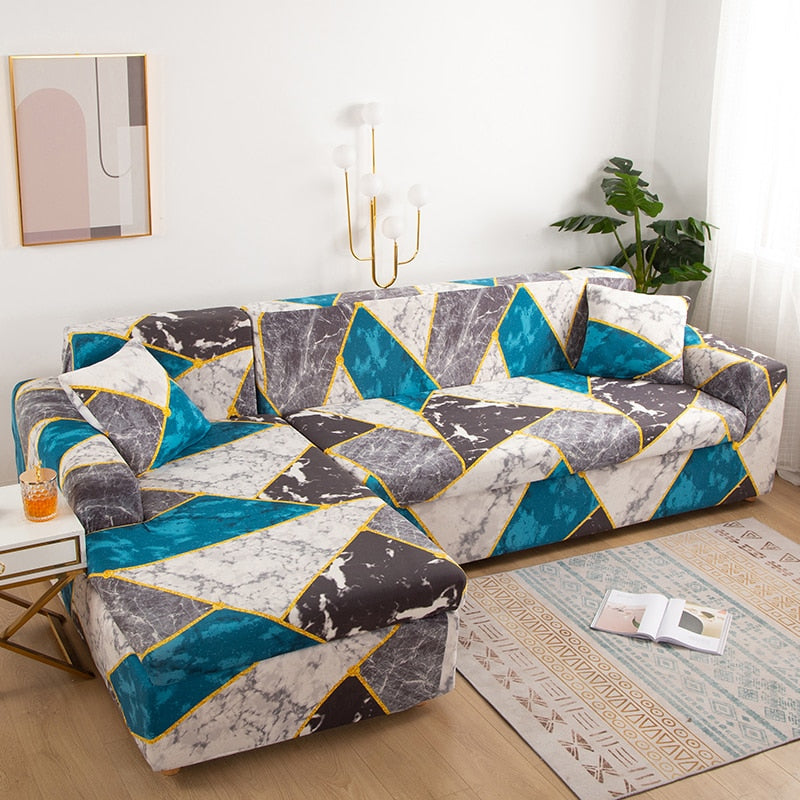 Moderne skridsikker farverig elastisk sofatræk