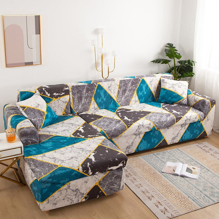 Moderne skridsikker farverig elastisk sofatræk