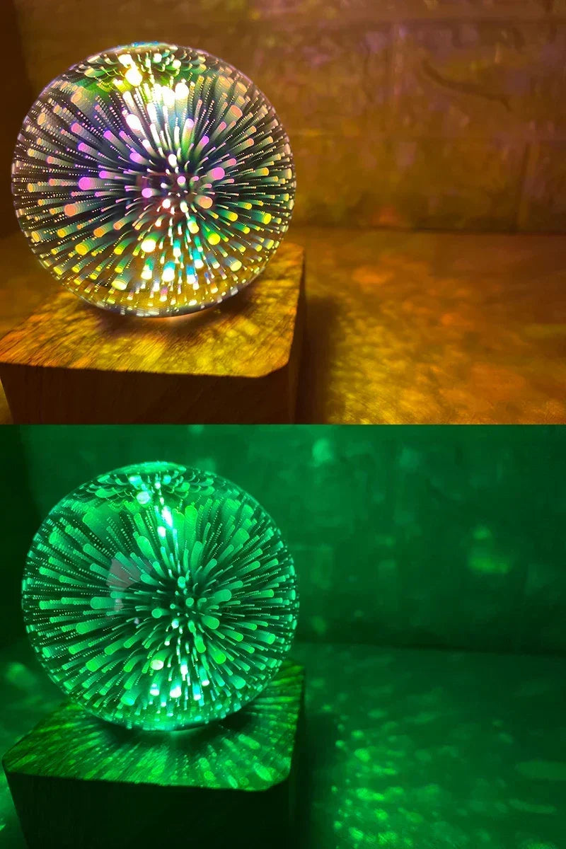 LumiNova 3D Nattelys | Farveskiftende Stjernehimmel Lampe | USB LED Dekorationslys | Til Soveværelser &amp; Gaveideer
