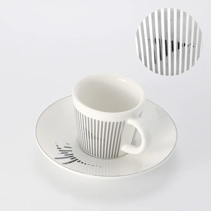 Kreativ dynamisk SLR kop Leopard anamorfisk zebra kop Luycho kaffe te kop sæt med underlag 90ml-225ml