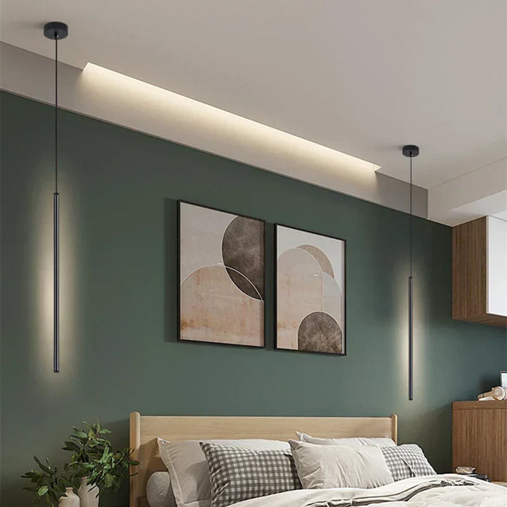 Nordisk LED Pendellampe: Minimalistisk design med kreative linjer, perfekt til soveværelset, spisestue