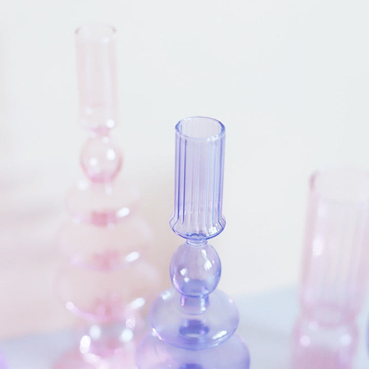 Lilla Lysestage lavet af Glas
