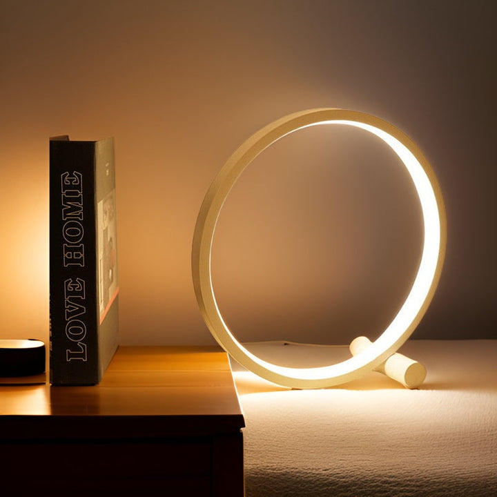 Halo Glo Lampe – minimalistisk dæmpbar rund LED bordlampe