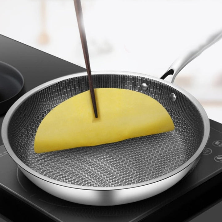 Premium Rustfrit Stål Stegepande med Non-Stick Pixel Teknologi – Perfekt til Sund Stegning
