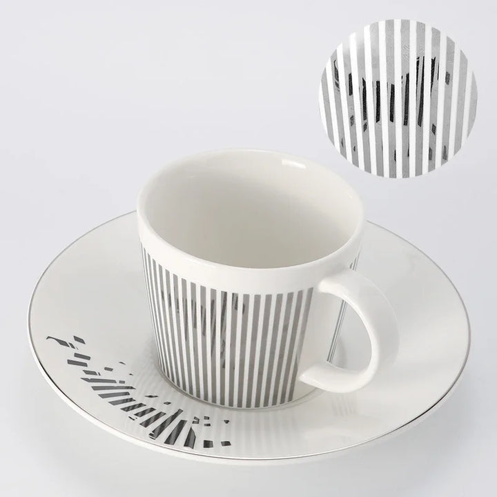 Kreativ dynamisk SLR kop Leopard anamorfisk zebra kop Luycho kaffe te kop sæt med underlag 90ml-225ml